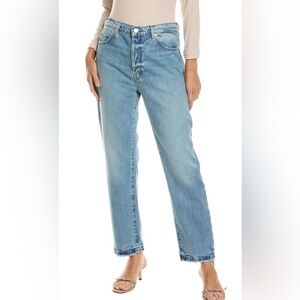 FRAME Denim Le Mec Straight Leg Women's Jeans with Distressed Hem